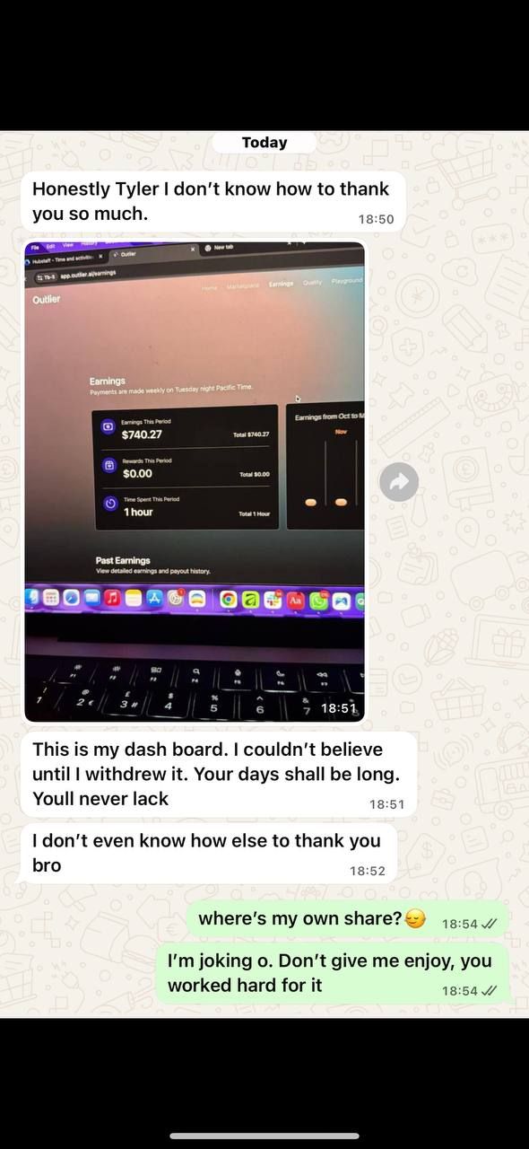 Student earning $740+ in one week